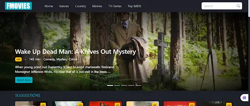 Screenshot of FlixTor website homepage showing a grid of recently added movies and TV series with streaming quality options and a clean blue-themed interface.