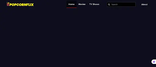 Popcornflix streaming platform homepage with simple and clean user interface