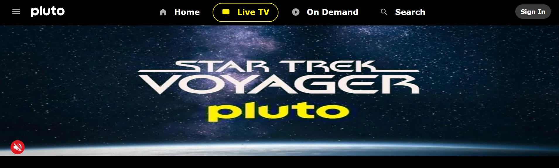 Pluto TV website offering over 250 live TV channels and thousands of on-demand movies, completely free and legal with minimal advertising.