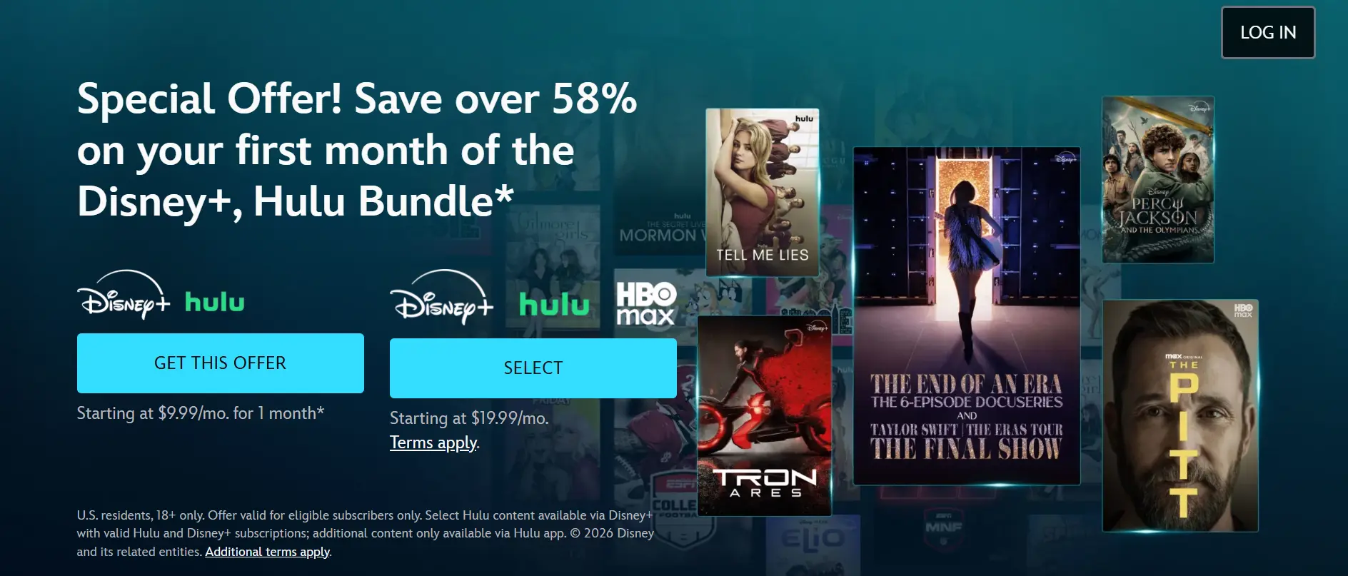 Disney+ and Hulu bundle special offer for streaming movies, TV shows, and exclusive content from Disney, Pixar, Marvel, and more with a discount on the first month.