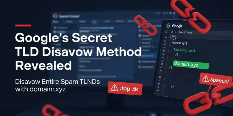John Mueller confirms Google's undocumented TLD disavow method in Search Console — how to disavow entire spam domain extensions like .xyz in 2026