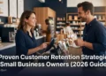 A small business owner building customer loyalty and retention using digital tools and personal communication strategies in 2026