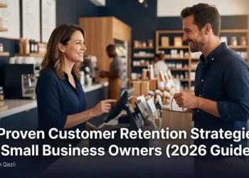 A small business owner building customer loyalty and retention using digital tools and personal communication strategies in 2026