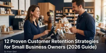 A small business owner building customer loyalty and retention using digital tools and personal communication strategies in 2026