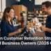 A small business owner building customer loyalty and retention using digital tools and personal communication strategies in 2026