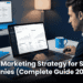 A SaaS marketing professional building a Twitter X marketing strategy on a laptop with social media analytics dashboard engagement metrics and lead generation data visible in 2026