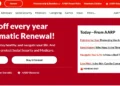 Screenshot of the official AARP homepage showing membership details, automatic renewal offers, and main navigation categories including Games.